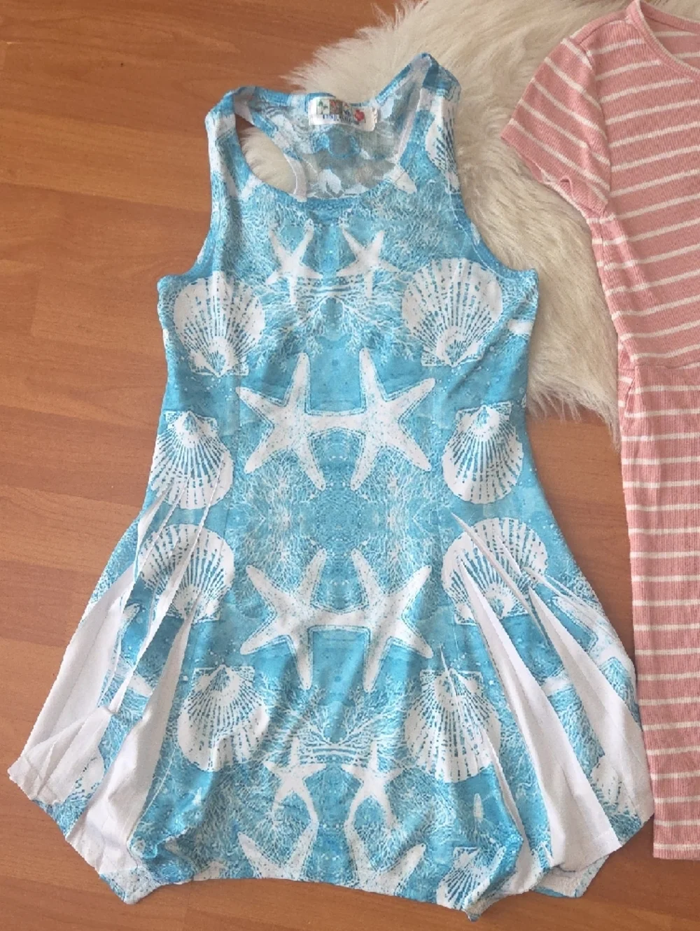 Children's Place Girls Pink Blue Dress Lot Of 2 Sz 7/8